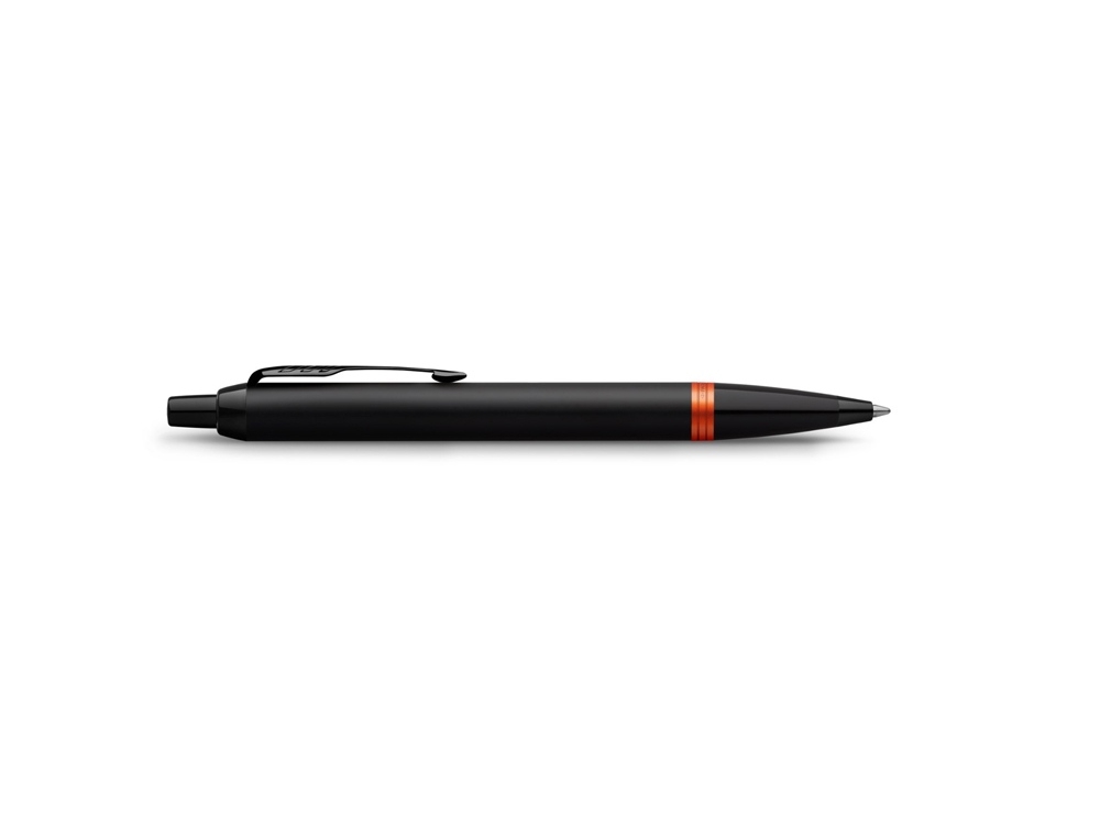 Ручка шариковая Parker «IM Vibrant Rings Flame Orange», черный, оранжевый, металл