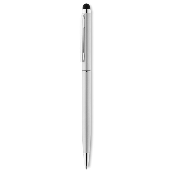 Ручка-стилус, тускло-серебряный, алюминий