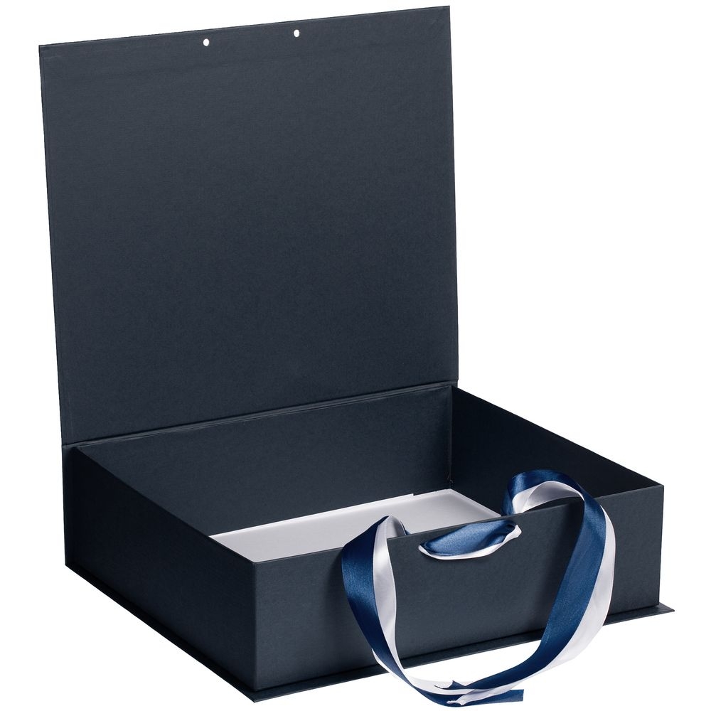 Коробка на лентах Tie Up, синяя, синий, картон