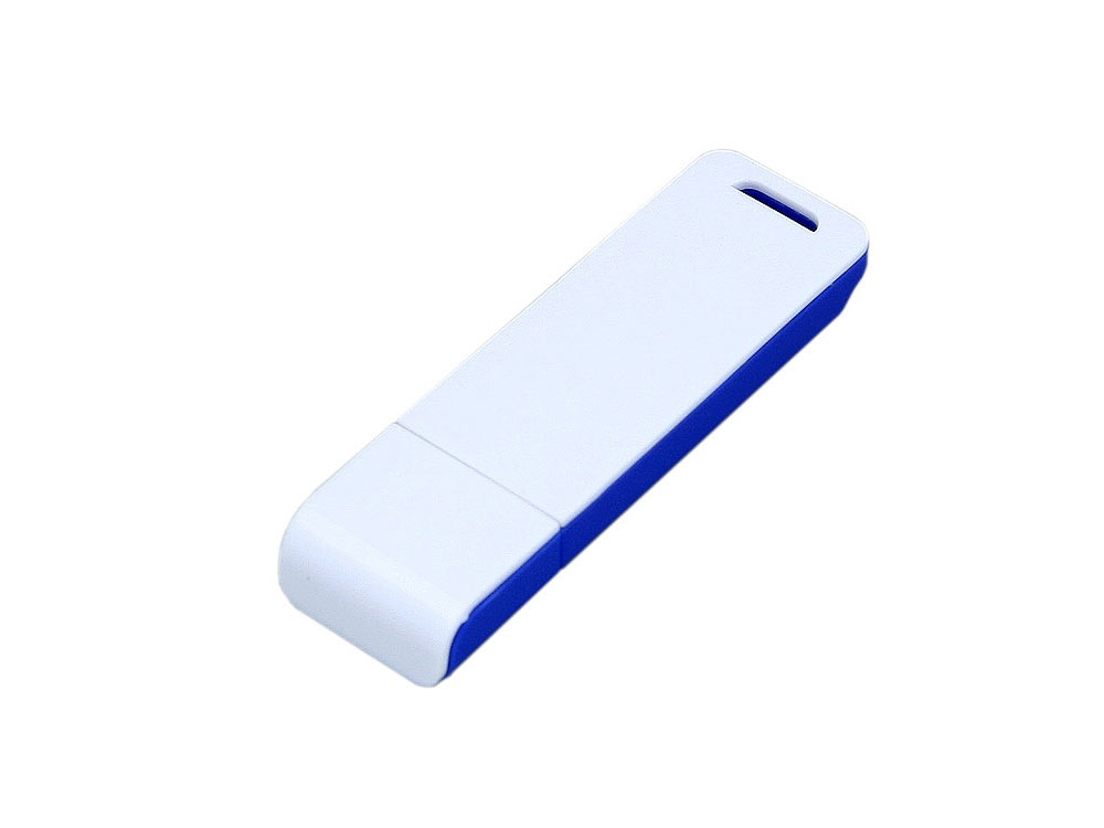 USB 2.0- флешка на 4 Гб с оригинальным двухцветным корпусом, белый, пластик