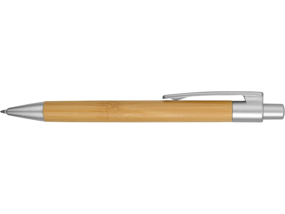 Ручка шариковая «Arasiyama» из бамбука, серебристый, пластик