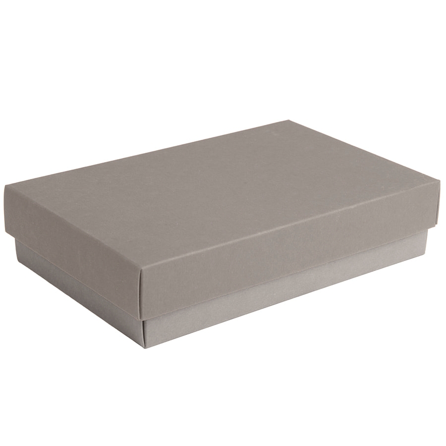 Коробка подарочная CRAFT BOX, 17,5*11,5*4 см, серый, картон 350 гр/м2, серый, картон