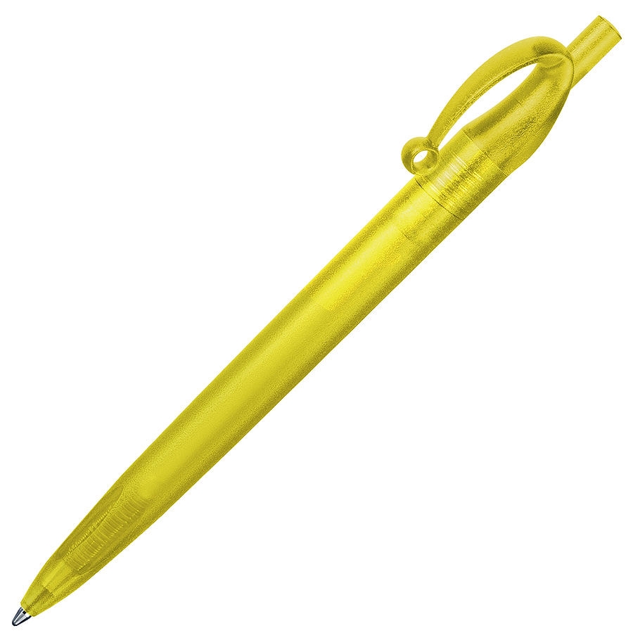 JOCKER, ручка шариковая, фростированный желтый, пластик, желтый, пластик