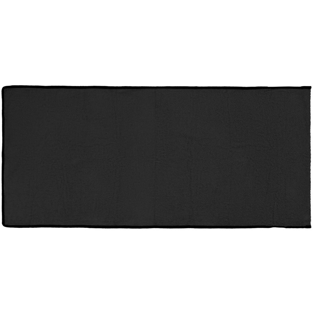 Полотенце для фитнеса Dry On, черное, черный, ткань махровая, 100%; полиэстер