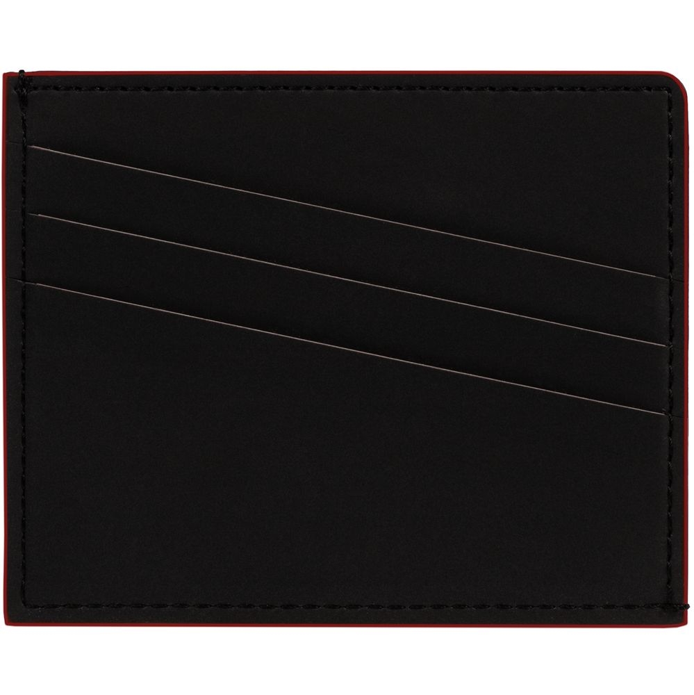 Картхолдер Multimo, черный с красным, черный, красный, искусственная кожа; покрытие софт-тач