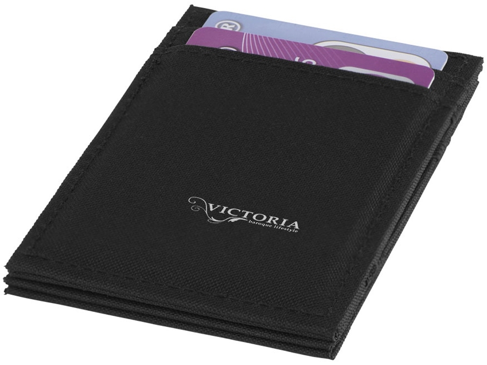 Бумажник «Adventurer» с защитой от RFID считывания, черный, полиэстер