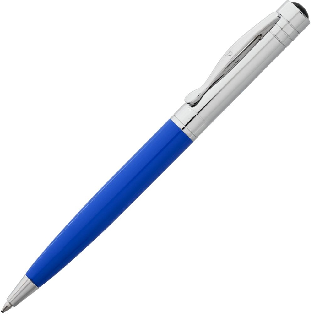 Ручка шариковая Promise, синяя, синий, металл