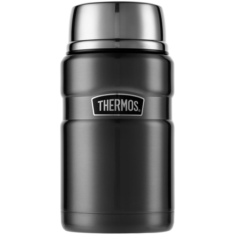 Термос для еды Thermos SK3020, черный, черный, корпус - нержавеющая сталь, пищевая; пробка - пластик; силикон