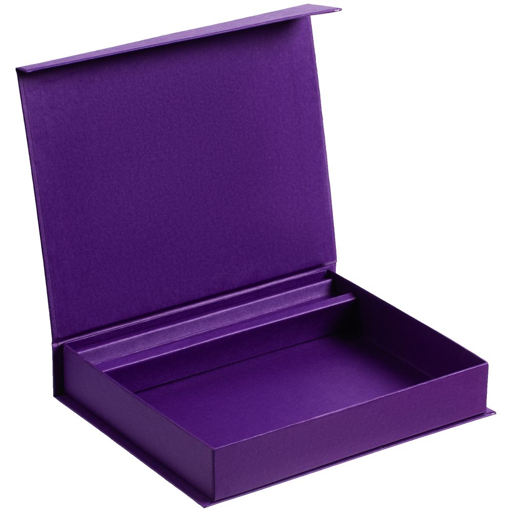 Коробка Duo под ежедневник и ручку, фиолетовая, фиолетовый, картон