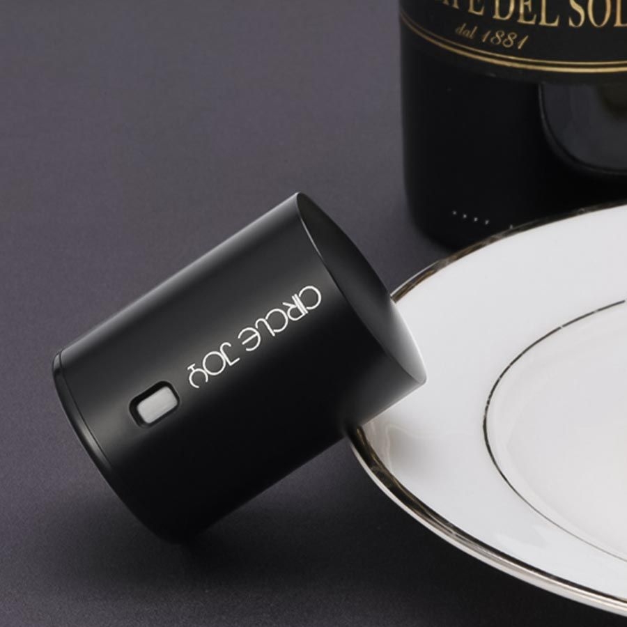 Вакуумная пробка для вина Wine Sealer, черная, черный, пластик