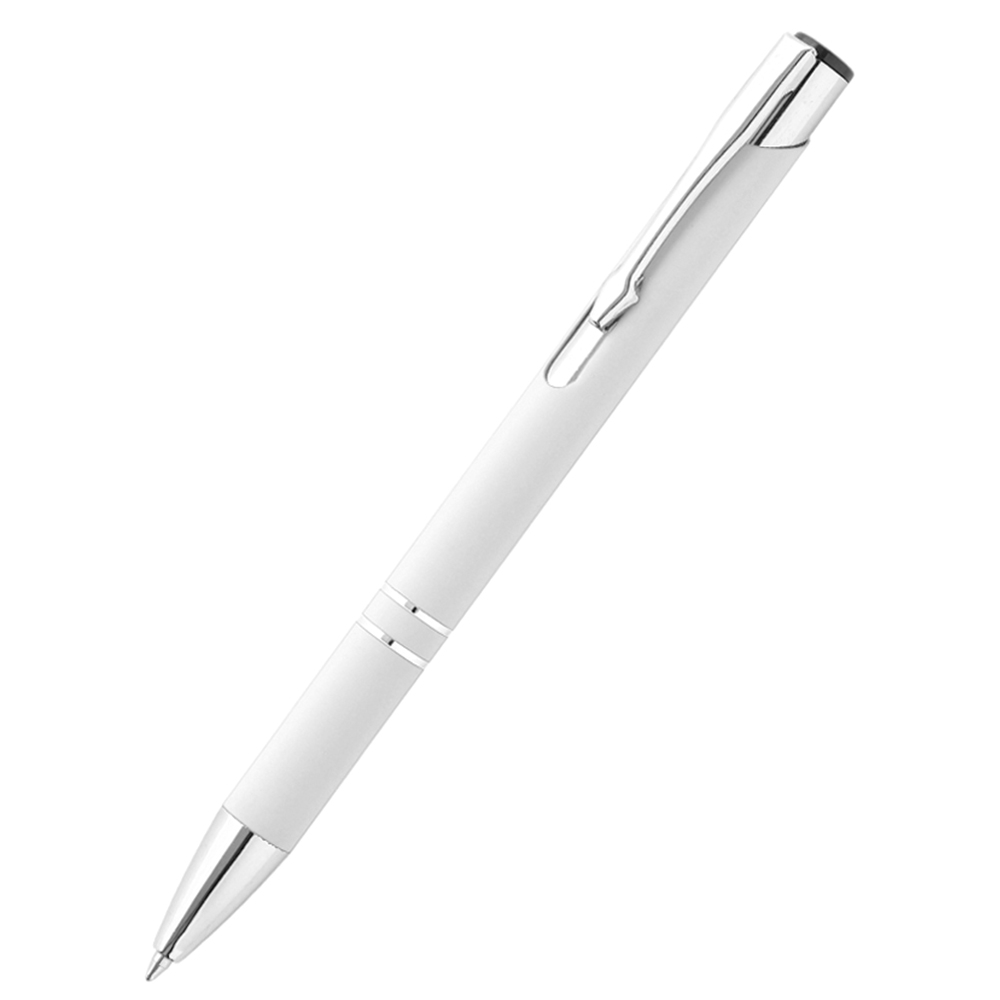 Ручка металлическая Molly софт-тач, белая, белый