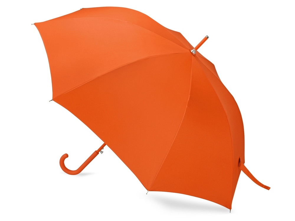Зонт-трость «Silver Color», оранжевый, полиэстер, soft touch