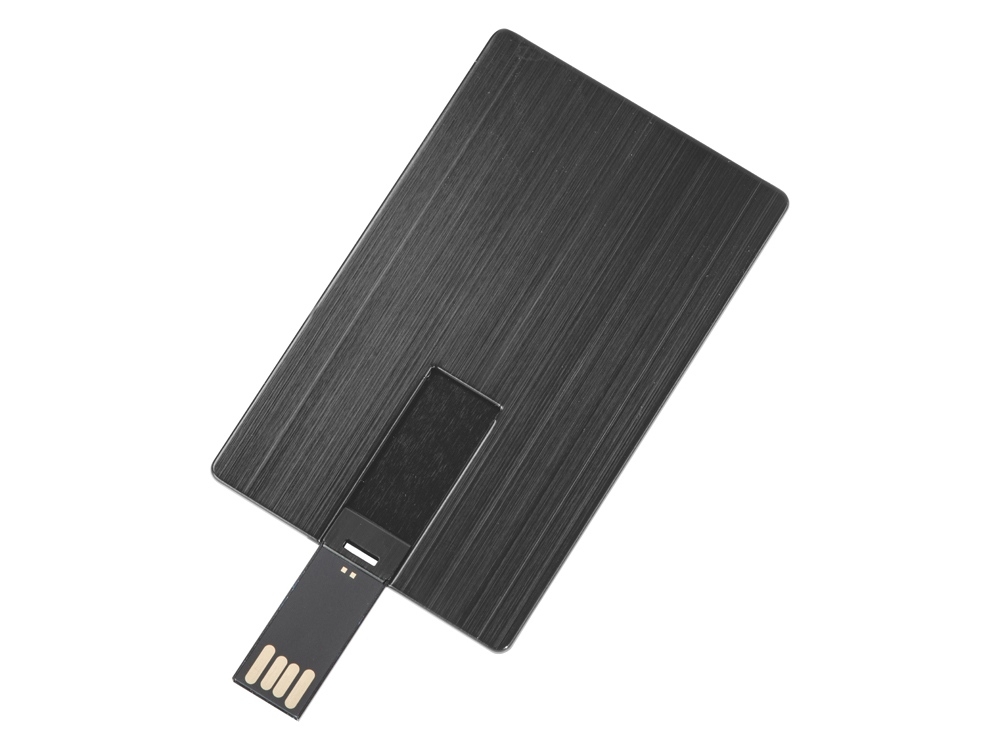 USB-флешка на 16 Гб «Card Metal» в виде металлической карты, серый, металл