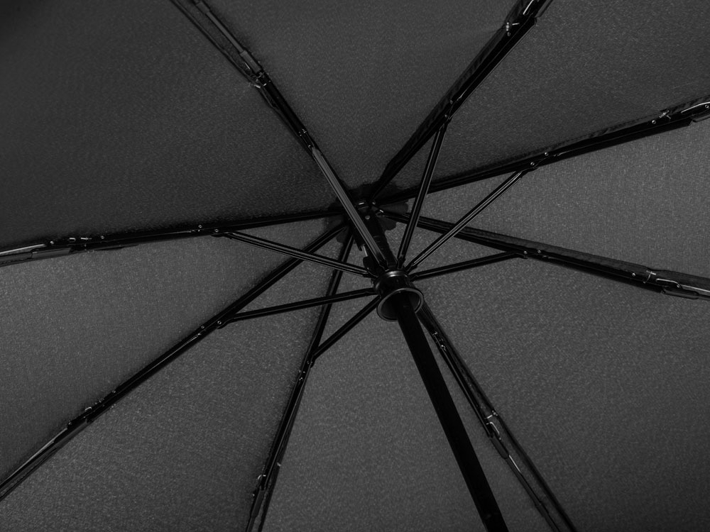 Зонт складной автоматический, черный, полиэстер