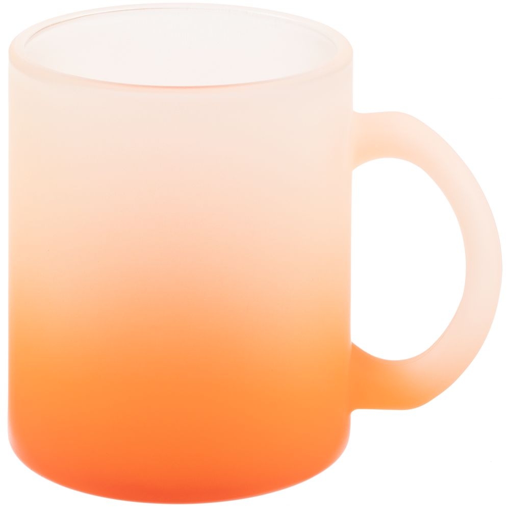 Кружка Grade Fade для сублимационной печати, матовая, оранжевая, оранжевый, стекло