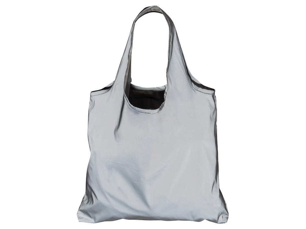 Складная светоотражающая сумка-шопер «Reflector», серебристый, полиэстер