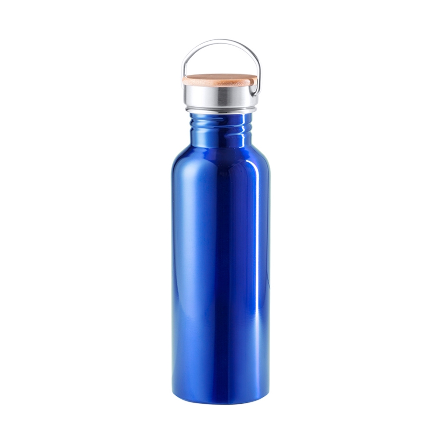 Бутылка для воды  TULMAN, сталь, 800 мл, синий, синий, нержавеющая сталь, бамбук