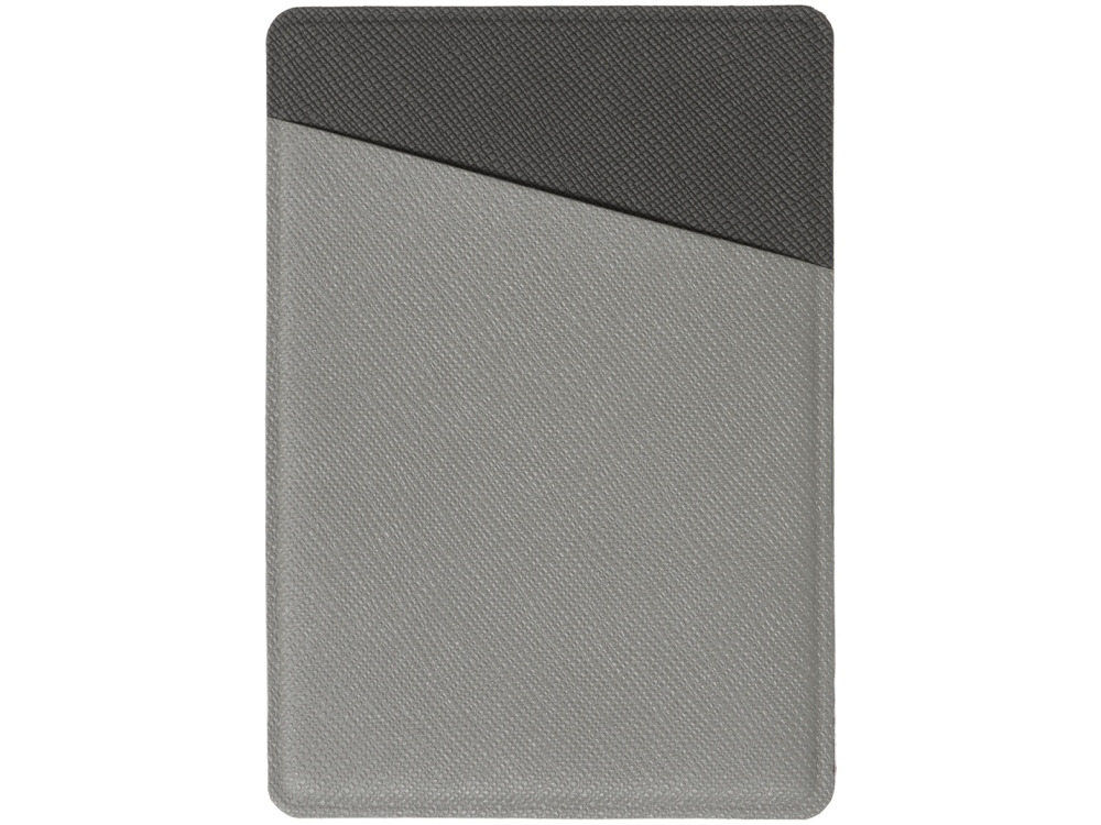 Картхолдер на 3 карты вертикальный «Favor», серый, кожзам