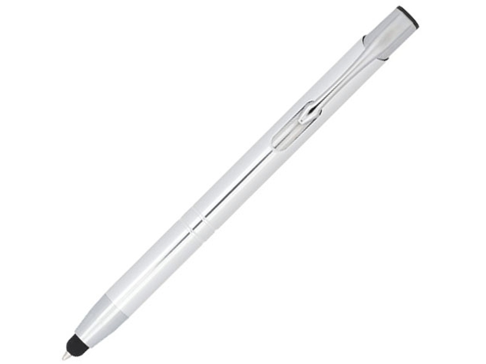 Ручка-стилус металлическая шариковая «Moneta» с анодированным покрытием, серебристый, алюминий