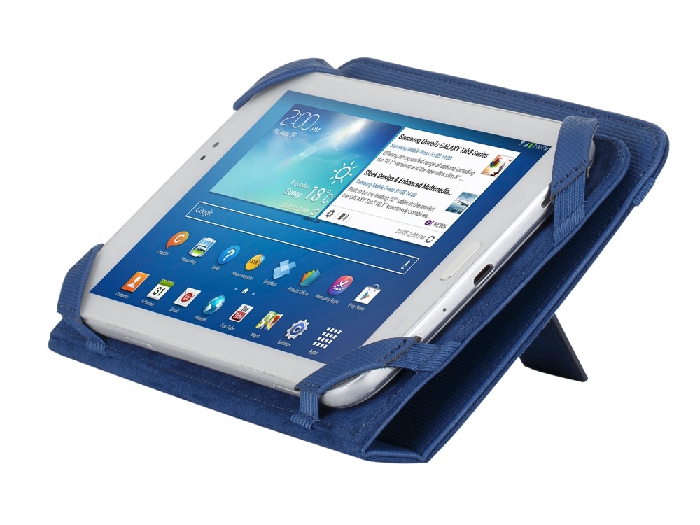 Чехол универсальный для планшета 7", синий, пластик, микроволокно