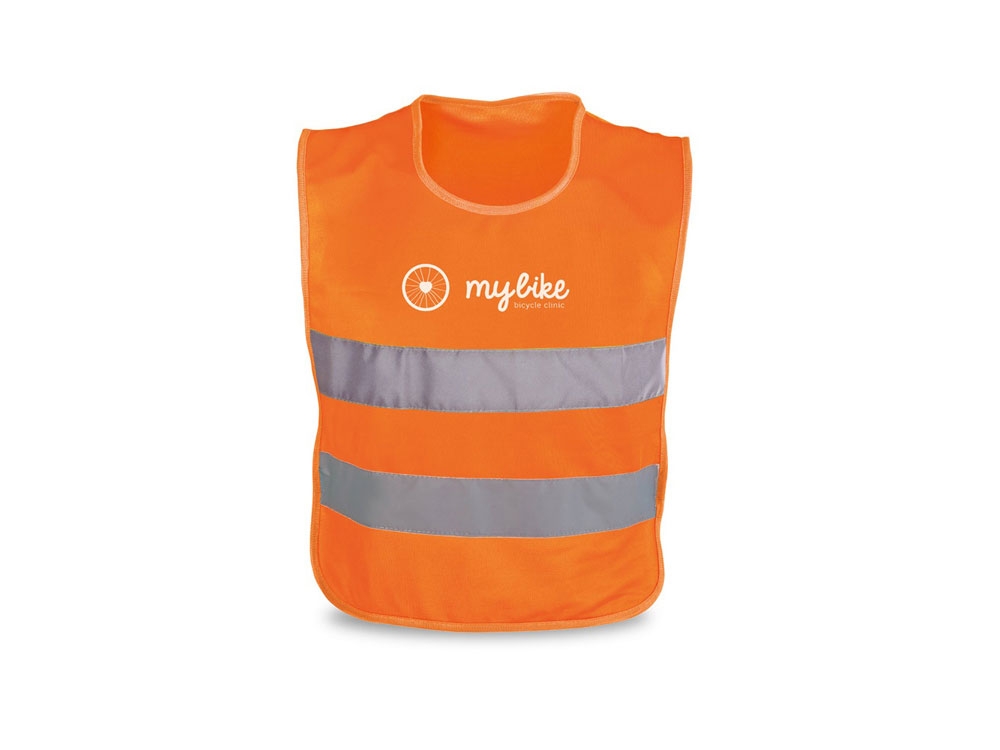 Светоотражающий жилет для детей «MIKE», оранжевый, полиэстер