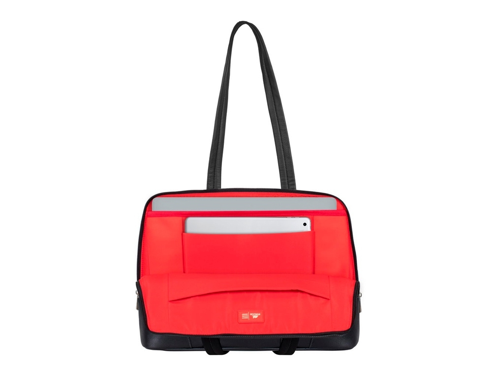Стильная женская сумка для ноутбуков до 14” или MacBook Pro 16, черный, полиэстер, пластик
