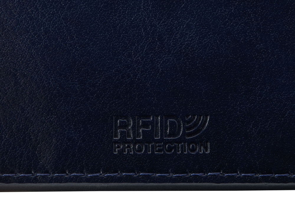 Картхолдер для 6 карт с RFID-защитой «Fabrizio», синий, кожзам
