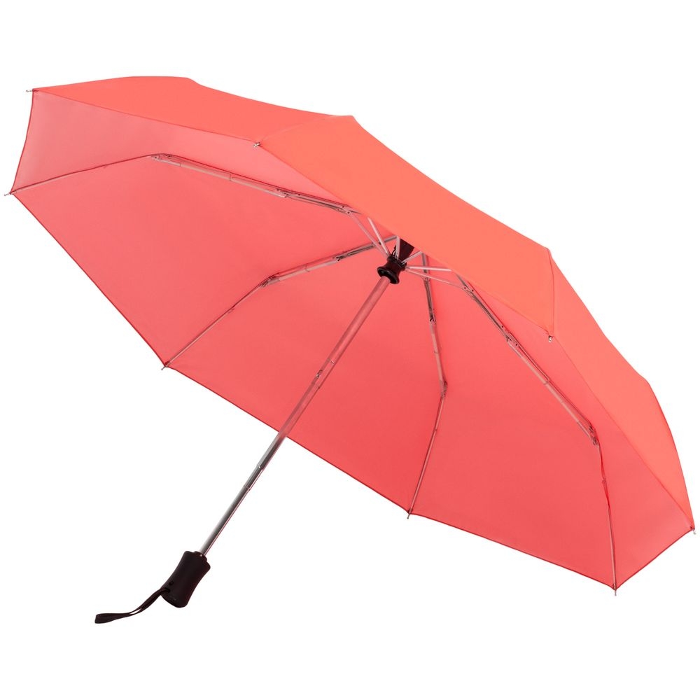 Зонт складной Manifest Color со светоотражающим куполом, красный, красный, полиэстер