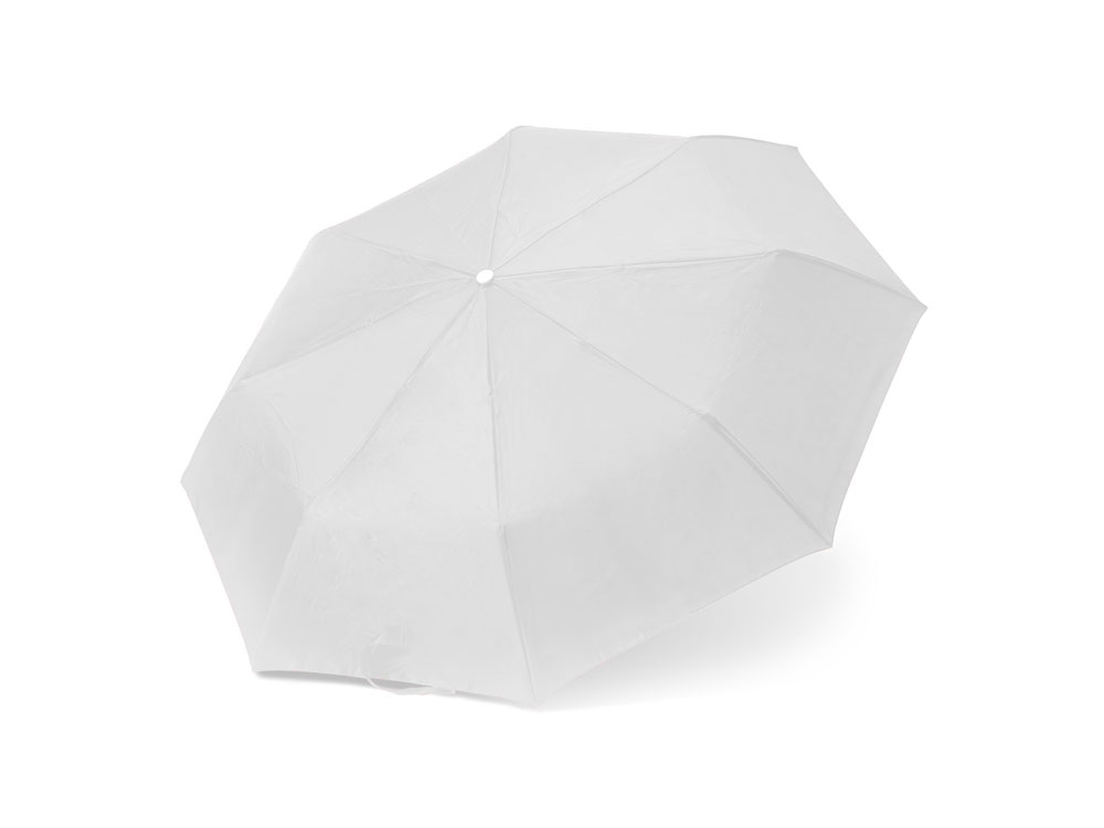 Зонт складной механический YAKU, белый, полиэстер