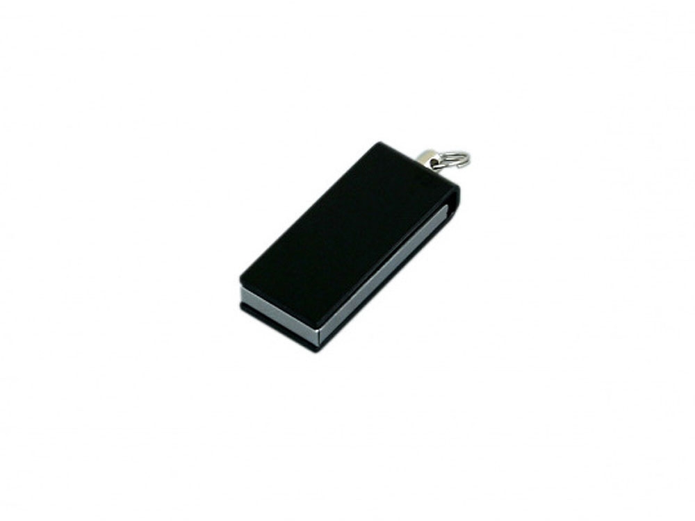 USB 2.0- флешка мини на 8 Гб с мини чипом в цветном корпусе, черный, металл