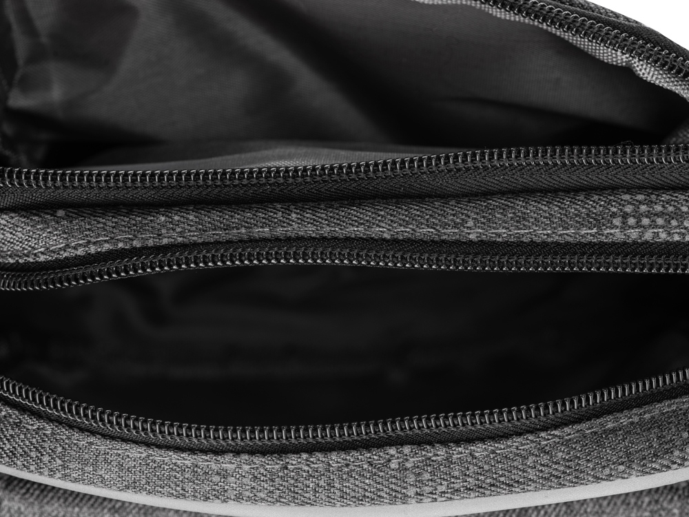 Сумка на плечо «Camo» со светоотражением, серый, полиэстер