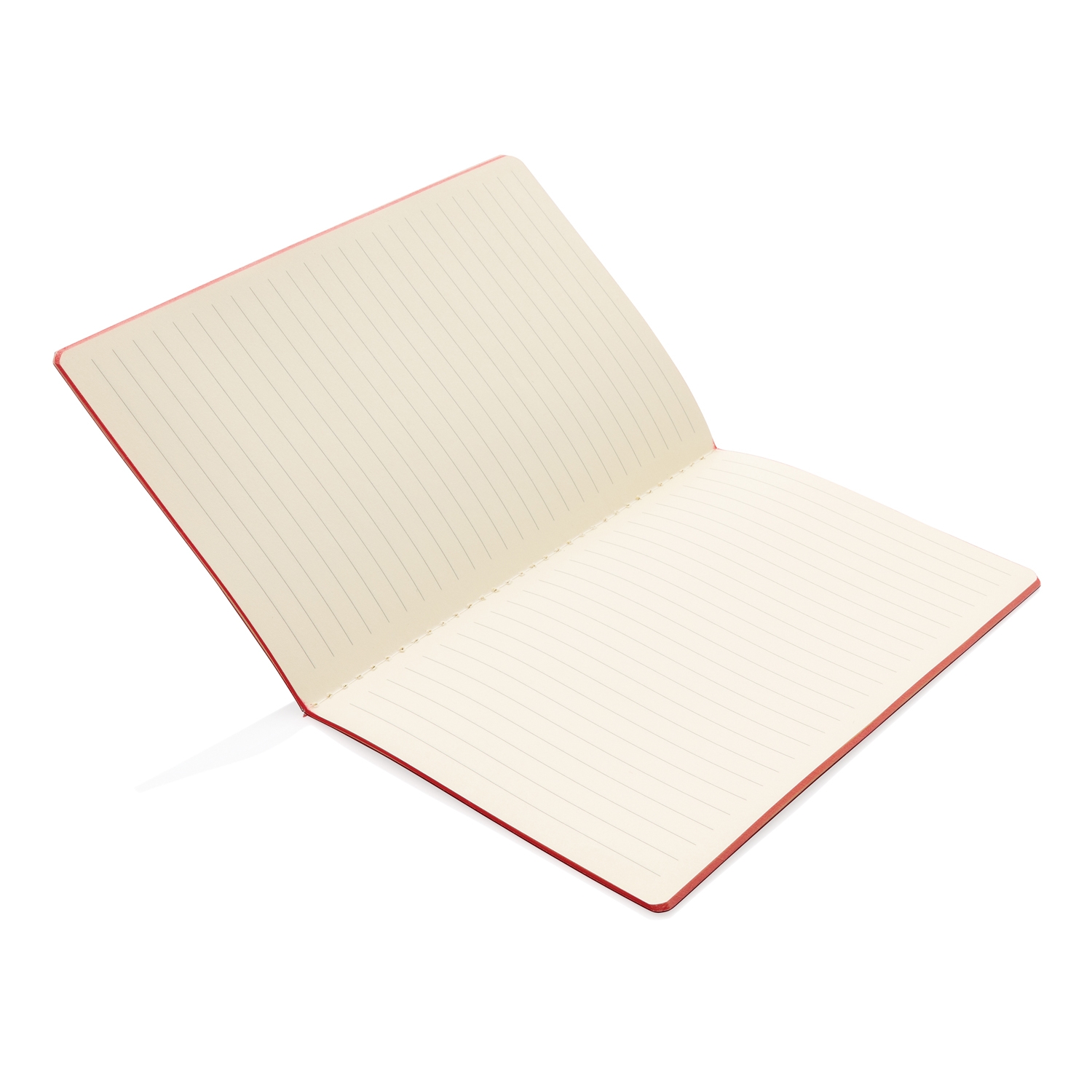 Блокнот в мягкой обложке из PU с цветным срезом, красный, polyurethane; бумага