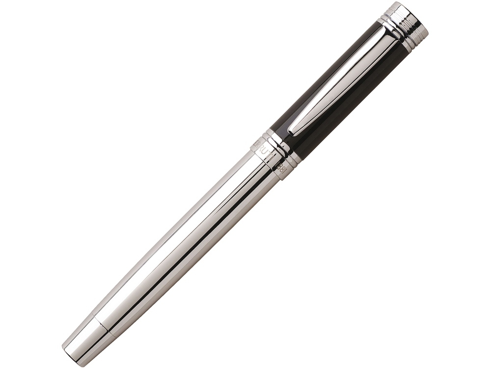 Ручка-роллер Zoom Classic Black, черный, серебристый, металл