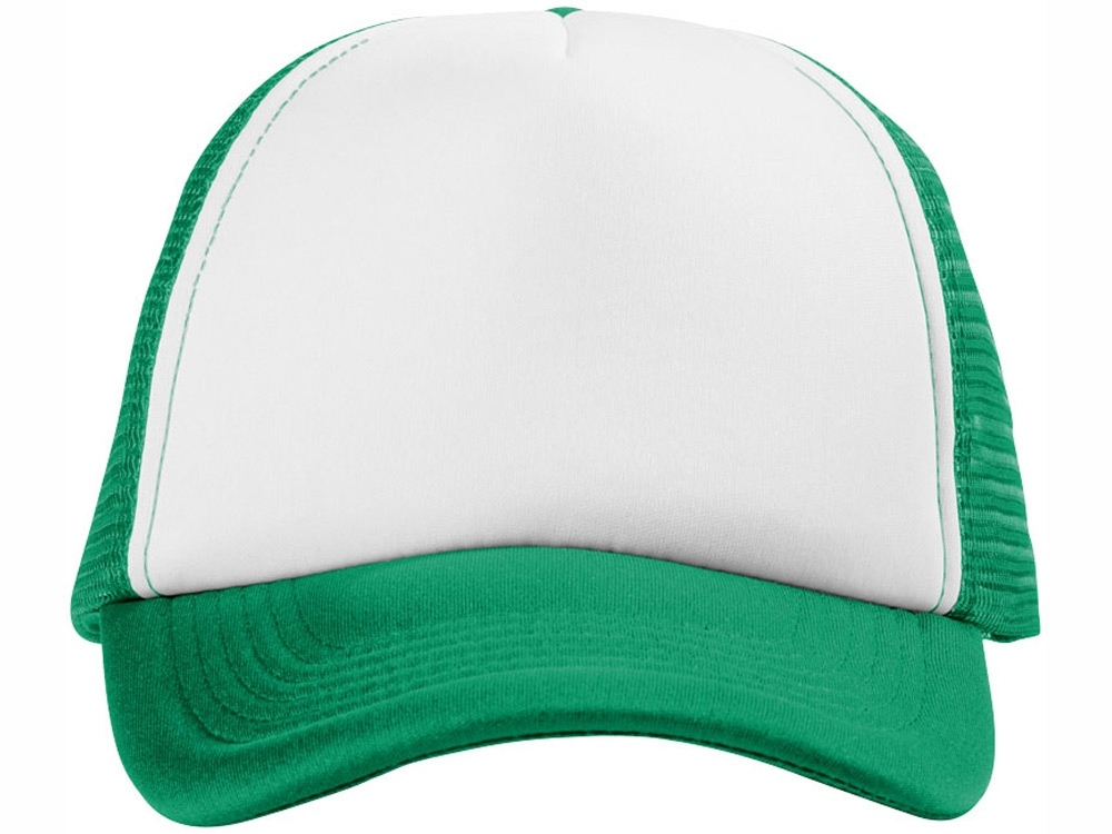 Бейсболка «Trucker», зеленый, белый, полиэстер