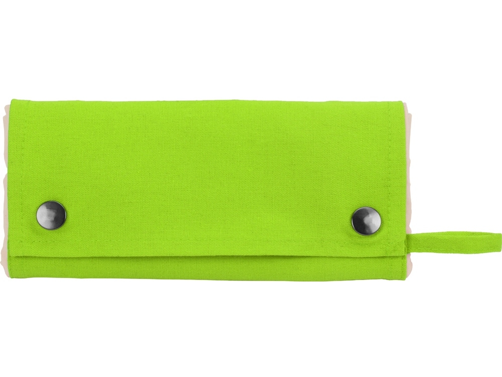 Складная хлопковая сумка для шопинга «Gross» с карманом, 180 г/м2, зеленый, хлопок