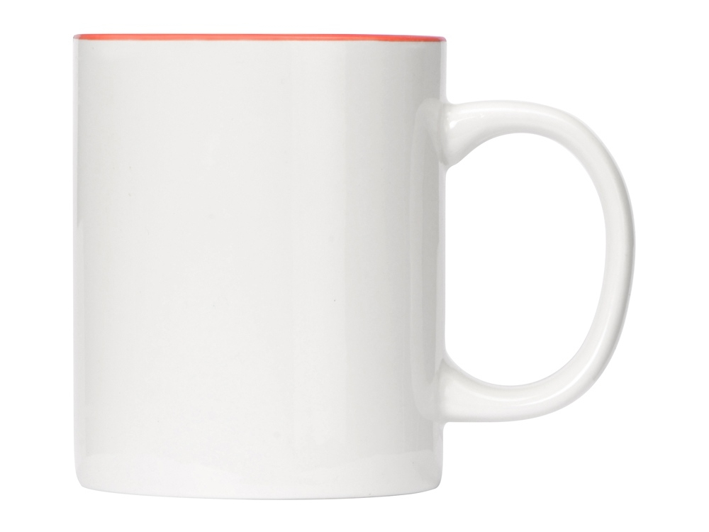 Кружка «Sublime Color XL» для сублимации, белый, оранжевый, фарфор