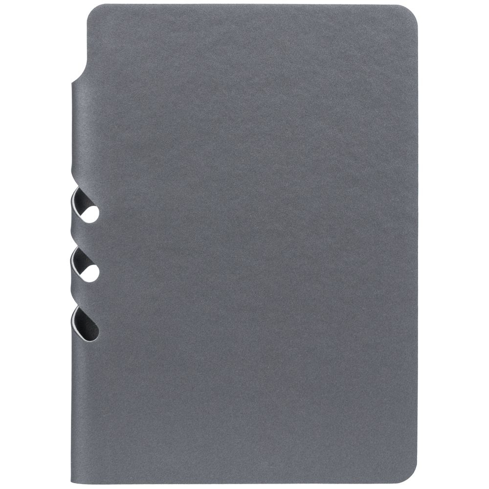 Ежедневник Flexpen Mini, недатированный, серый, серый, кожзам, soft touch