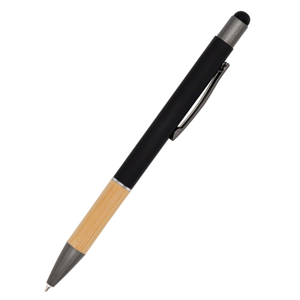 Ручка металлическая Сайрис софт-тач, черная, черный
