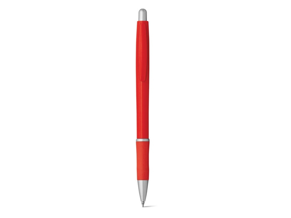 Шариковая ручка с противоскользящим покрытием «OCTAVIO», красный, пластик