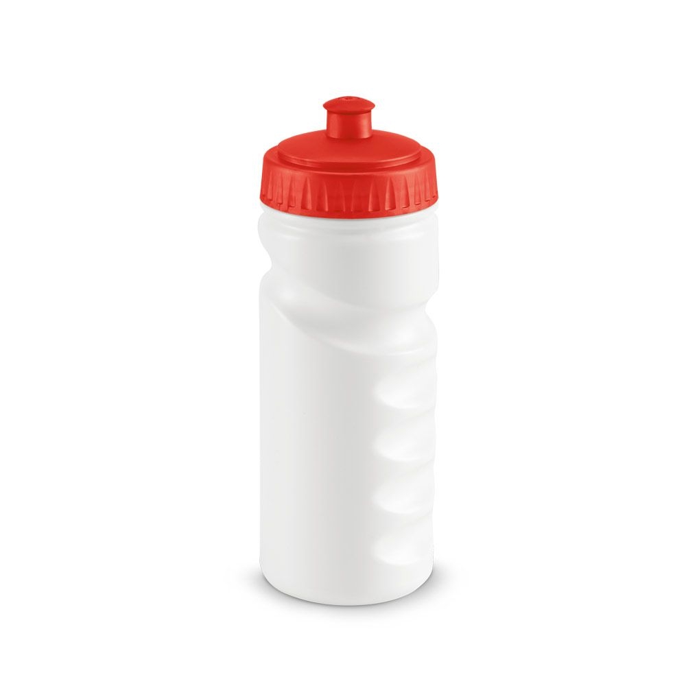 Бутылка для велосипеда Lowry, белая с красным, белый, красный, пластик