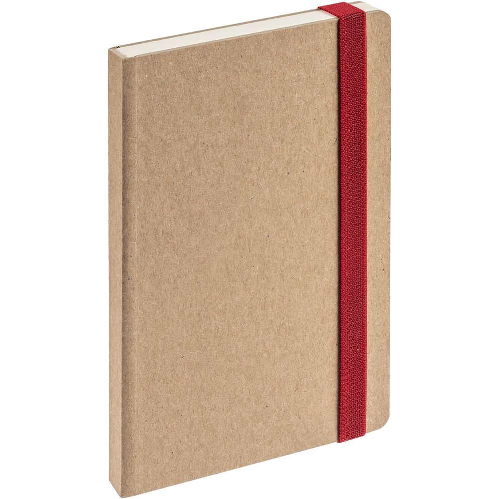 Ежедневник Eco Write Mini, недатированный, с красной резинкой, красный, картон