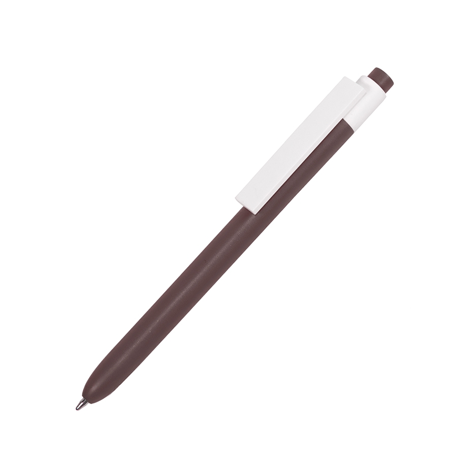 RETRO, ручка шариковая, коричневый, пластик, коричневый, белый, пластик