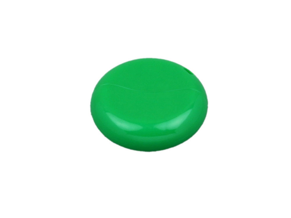 USB 2.0- флешка промо на 8 Гб круглой формы, зеленый, пластик