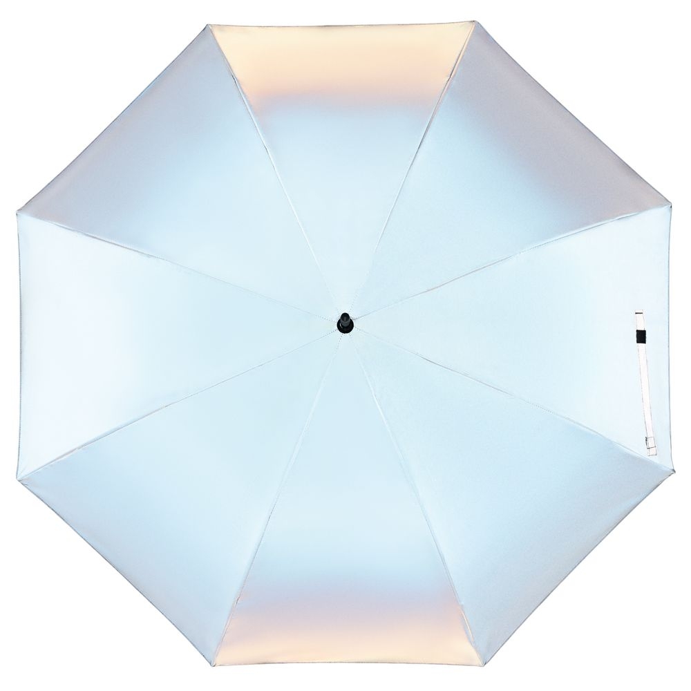 Зонт-трость Manifest со светоотражающим куполом, серый, серый, пластик, полиэстер; каркас - металл, стеклопластик; ручка - покрытие софт-тач