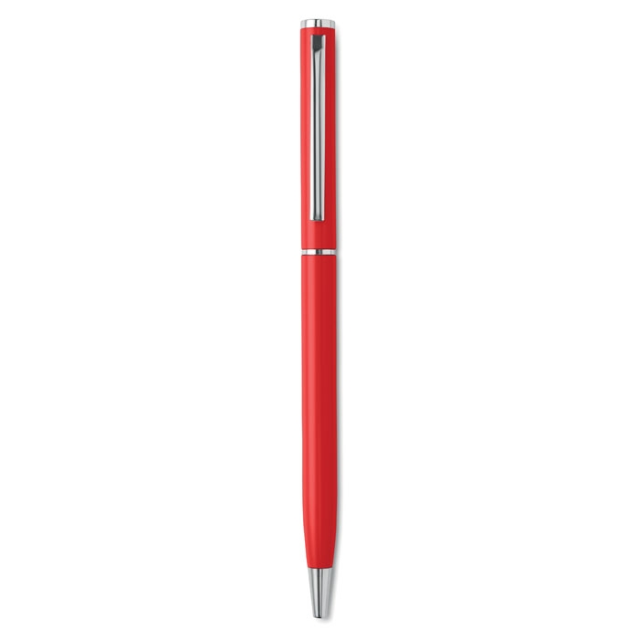 Ручка шариковая алюминиевая, красный, алюминий