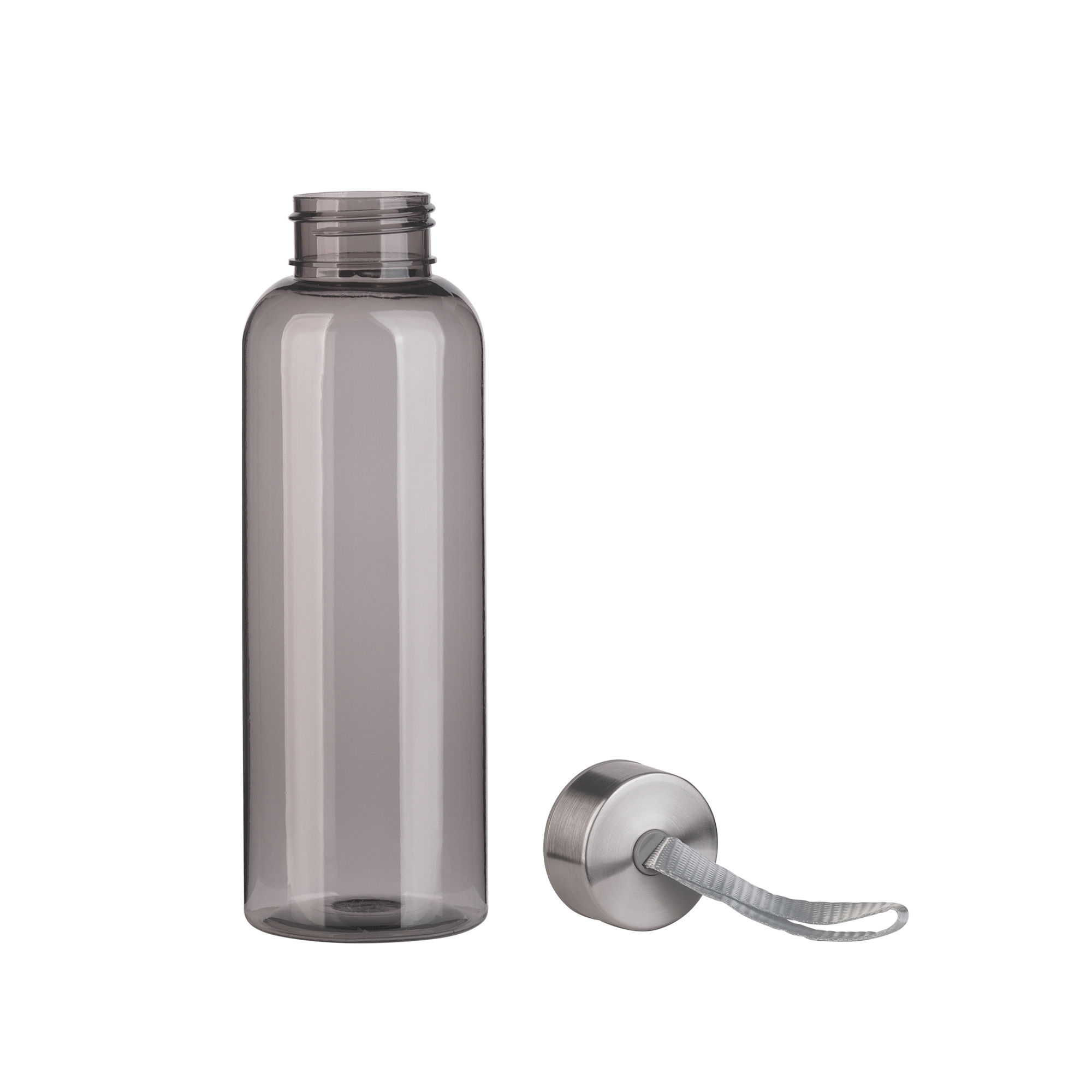 Бутылка для воды "H2O" 500 мл, серый, пластик