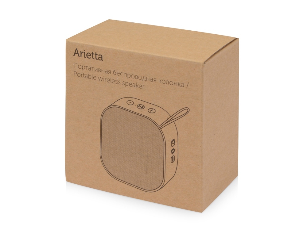 Портативная колонка «Arietta», серый, полиэстер, soft touch