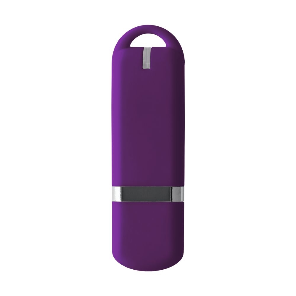 Флешка Memo, 8 Гб, фиолетовая, фиолетовый, пластик; покрытие софт-тач