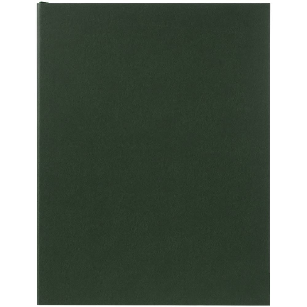 Ежедневник Flat Maxi, недатированный, зеленый, зеленый, soft touch