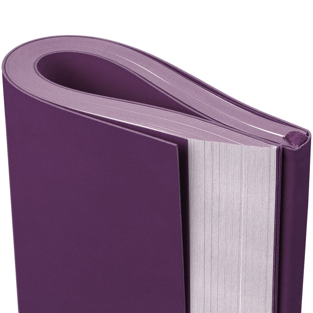 Ежедневник Flat, недатированный, фиолетовый, фиолетовый, soft touch
